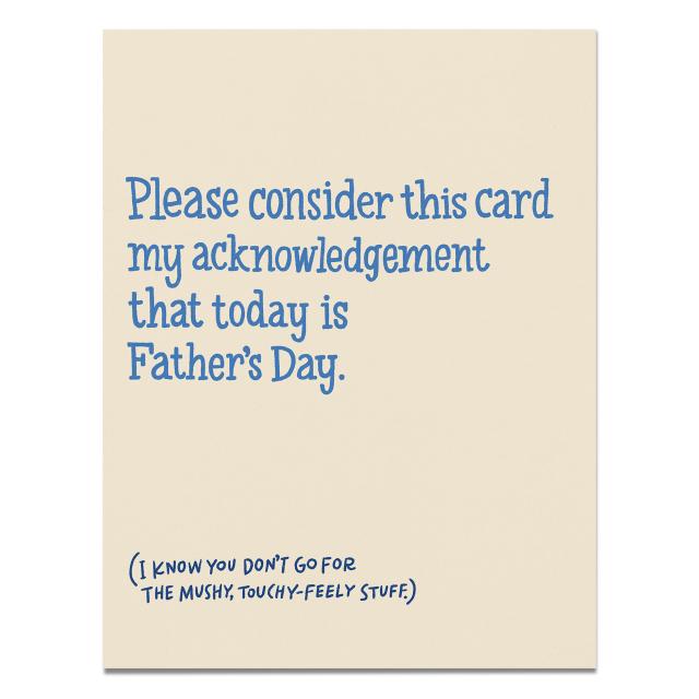 Father’s Day Acknowledgment Card