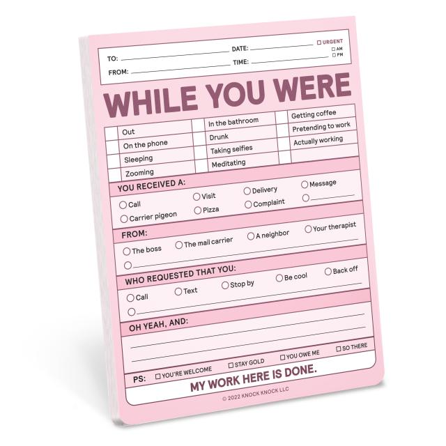 While You Were Nifty Note Pad
